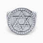David Star Diamond Signet Ring for Men