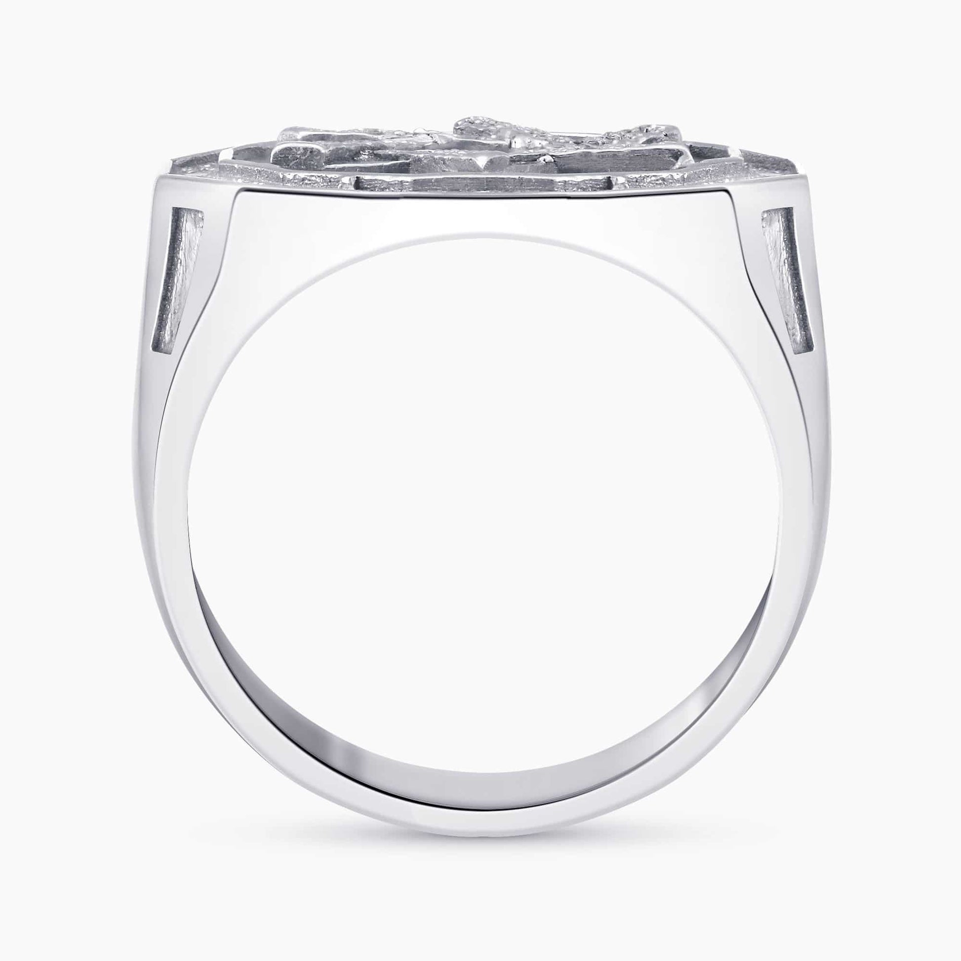 David Star Diamond Signet Ring for Men