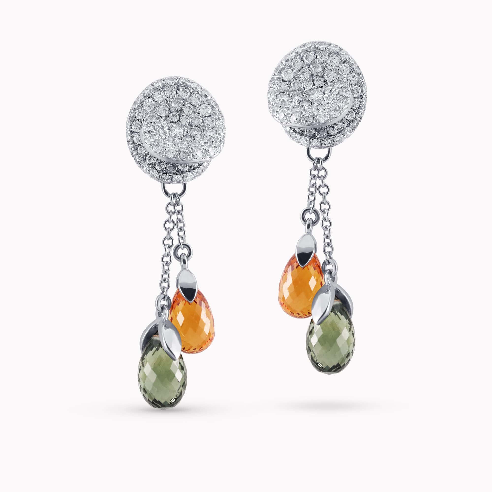 Diamond and Gem Stone Earrings