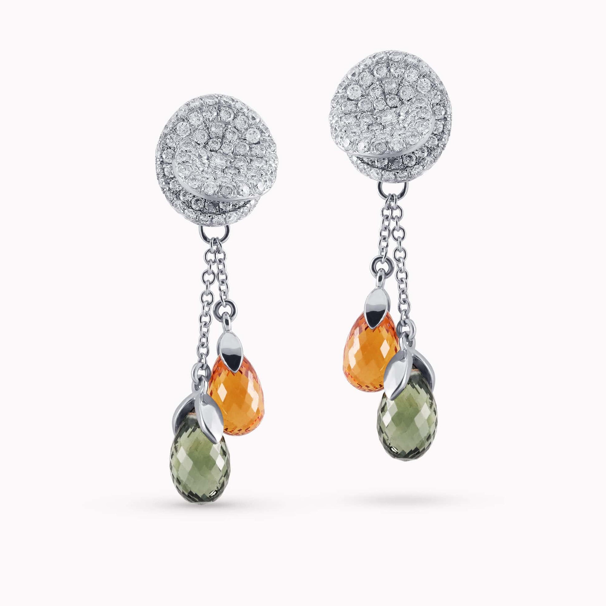 Diamond and Gem Stone Earrings