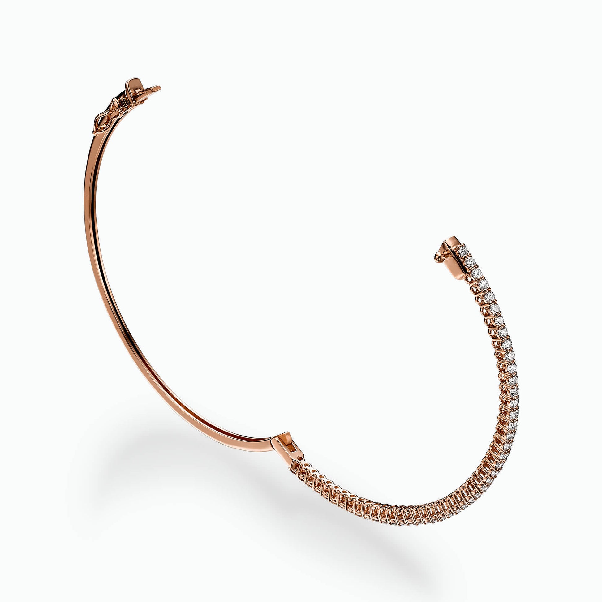 1.03Ct Diamonds in 14K Rose Gold Bracelet