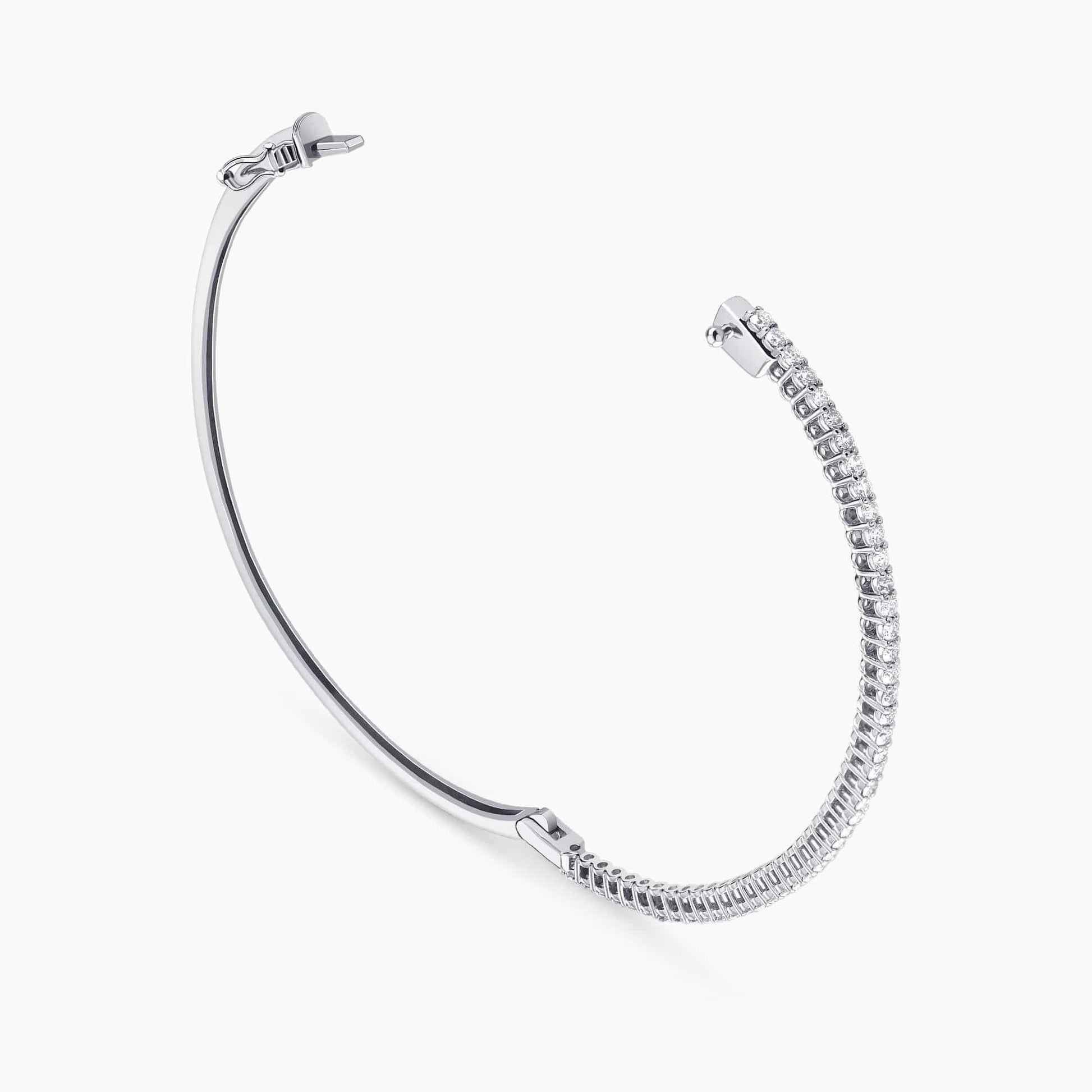1.03Ct Diamonds in 14K White Gold Bracelet