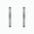 0.36Ct. Diamond Hoop Earrings mounted in 14K White Gold