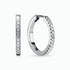 0.36Ct. Diamond Hoop Earrings mounted in 14K White Gold