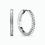 0.36Ct. Diamond Hoop Earrings mounted in 14K White Gold