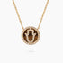 14K Yellow Gold “Hamsa” Pendant with 0.35Ct. Diamonds setting