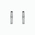0.23Ct. Diamond Hoop Earrings mounted in 14K White Gold