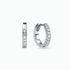 0.23Ct. Diamond Hoop Earrings mounted in 14K White Gold