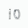 0.23Ct. Diamond Hoop Earrings mounted in 14K White Gold