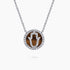 14K White Gold “Hamsa” Pendant with 0.35Ct. Diamonds setting