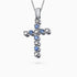 Diamond and Sapphire Cross Pendant
