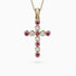 Diamond and Ruby Cross Pendant