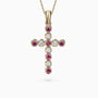 Diamond and Ruby Cross Pendant