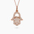 “Hamsa” Pendant with 0.13Ct. Diamonds setting. Available in
