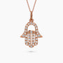 “Hamsa” Pendant with 0.13Ct. Diamonds setting. Available in