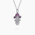 Girl Figure Diamond and Gem Stone Pendant