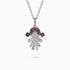 Girl Figure Diamond and Gem Stone Pendant