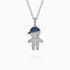 Boy Figure Diamond and Gem Stone Pendant