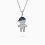 Boy Figure Diamond and Gem Stone Pendant