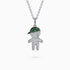 Boy Figure Diamond and Gem Stone Pendant
