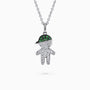 Boy Figure Diamond and Gem Stone Pendant