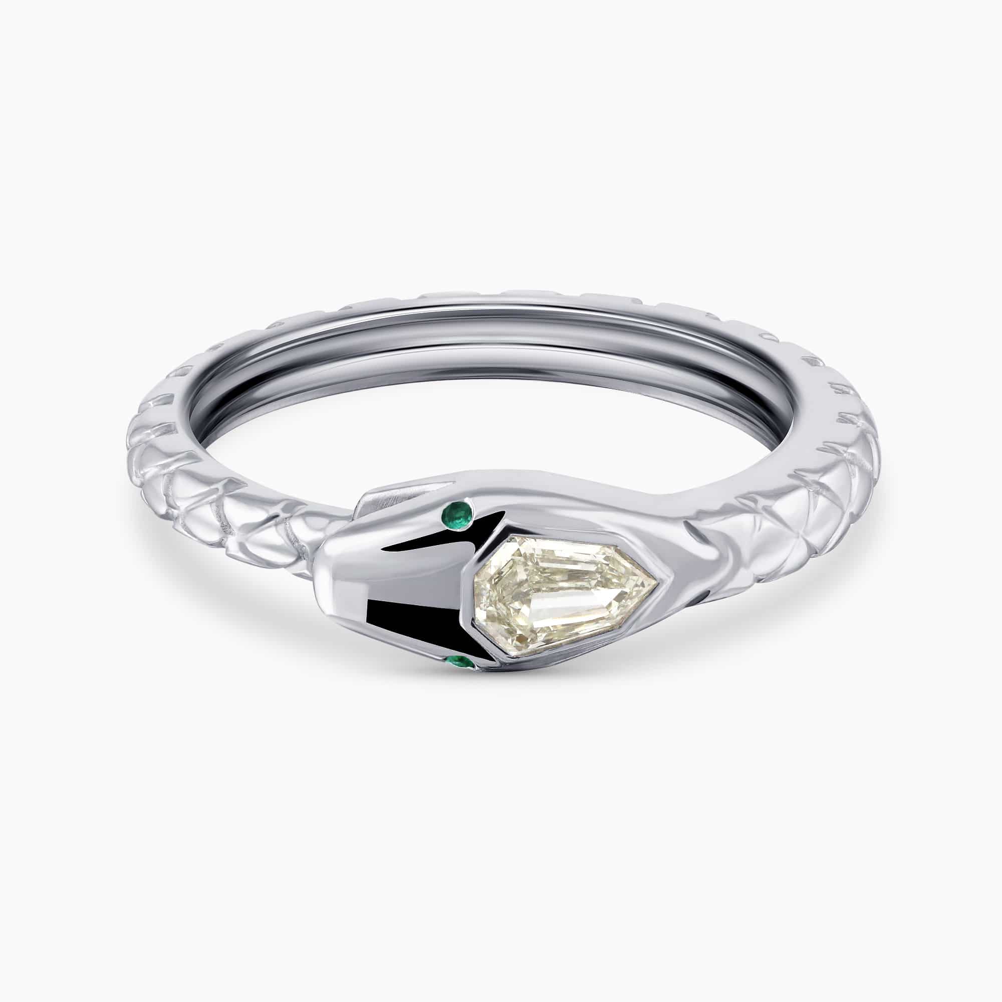 Diamond Snake Ring for Men
