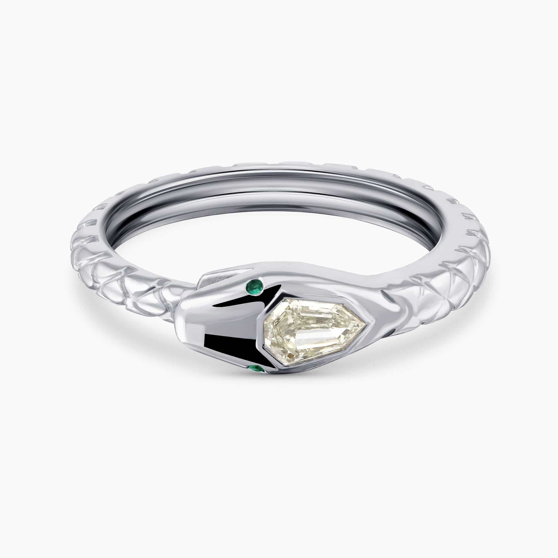 Diamond Snake Ring for Men