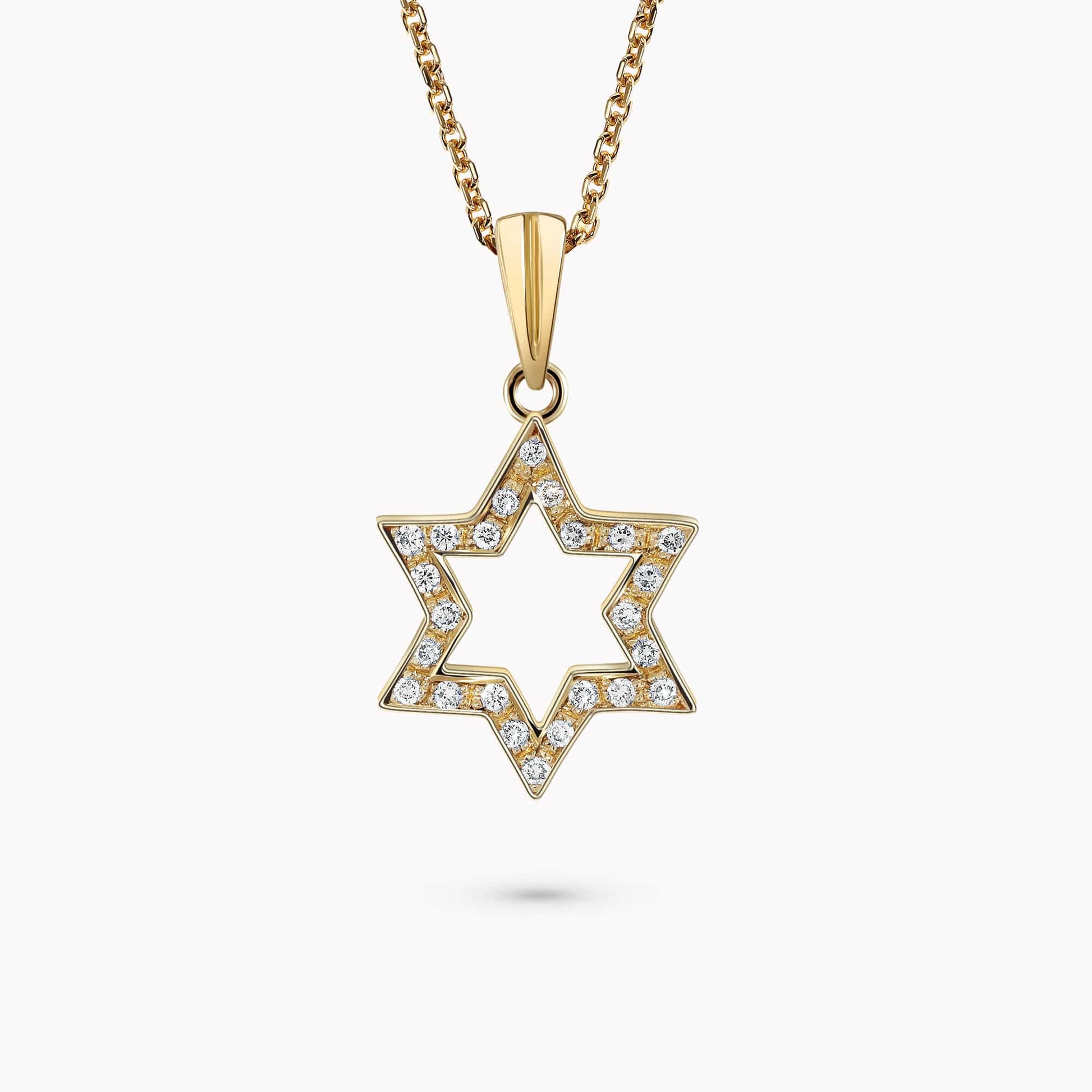 Diamond Star of David Pendant