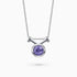0.50Ct. Tanzanite Gemstone mounted in a 14K White Gold Pendant