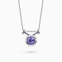 0.50Ct. Tanzanite Gemstone mounted in a 14K White Gold Pendant