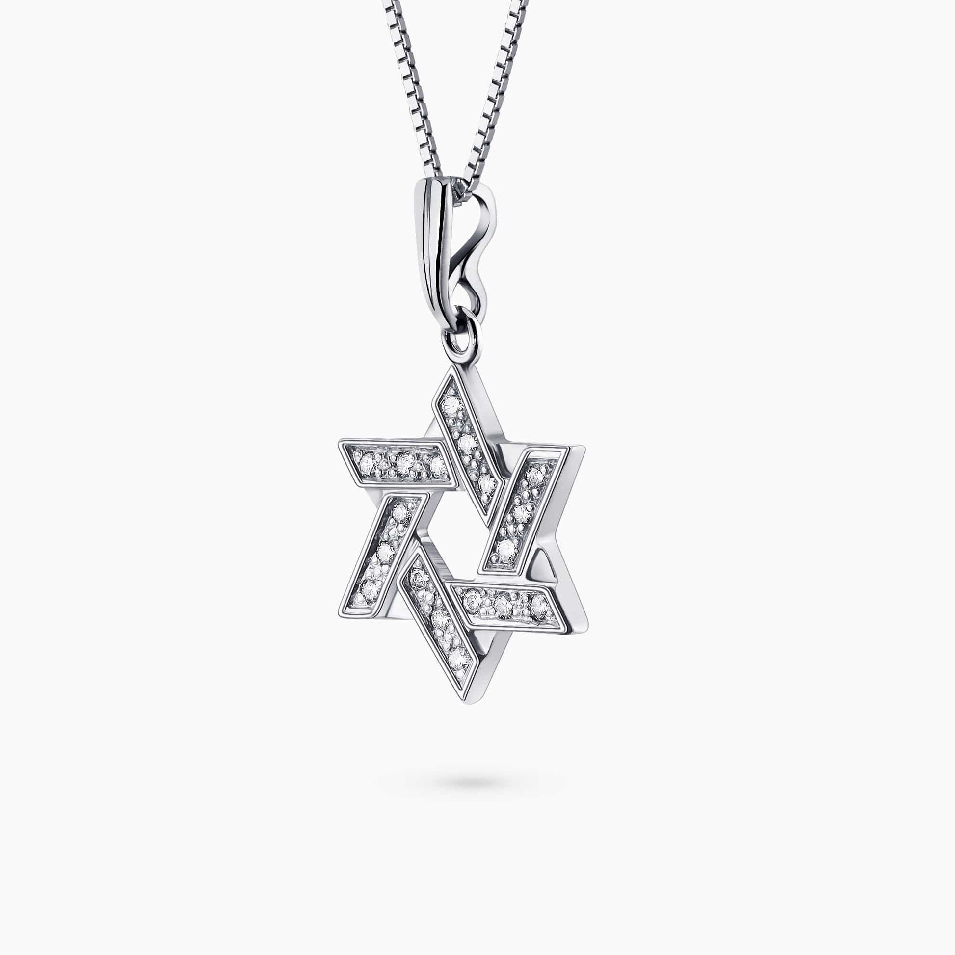 Diamond Star of David Pendant