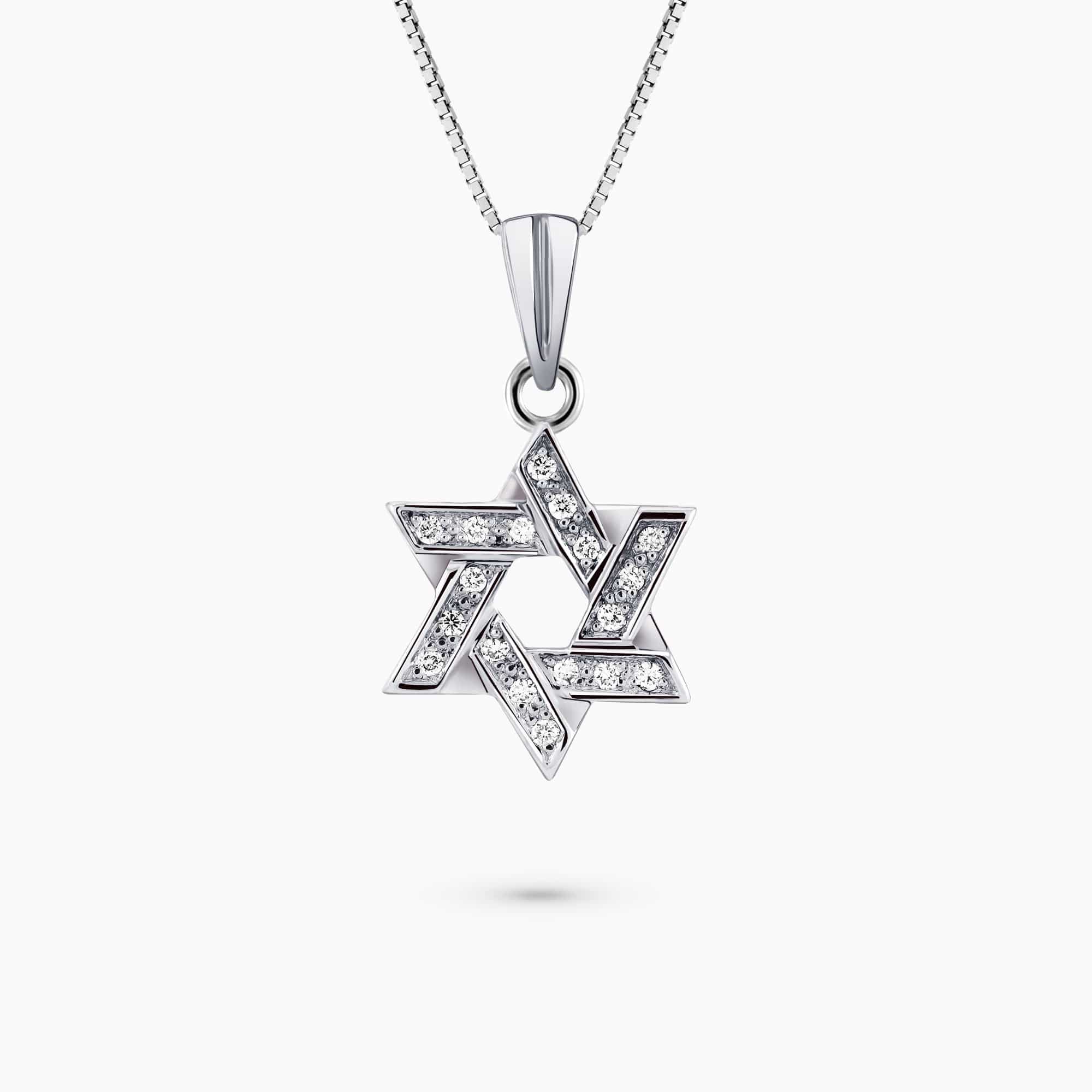 Diamond Star of David Pendant