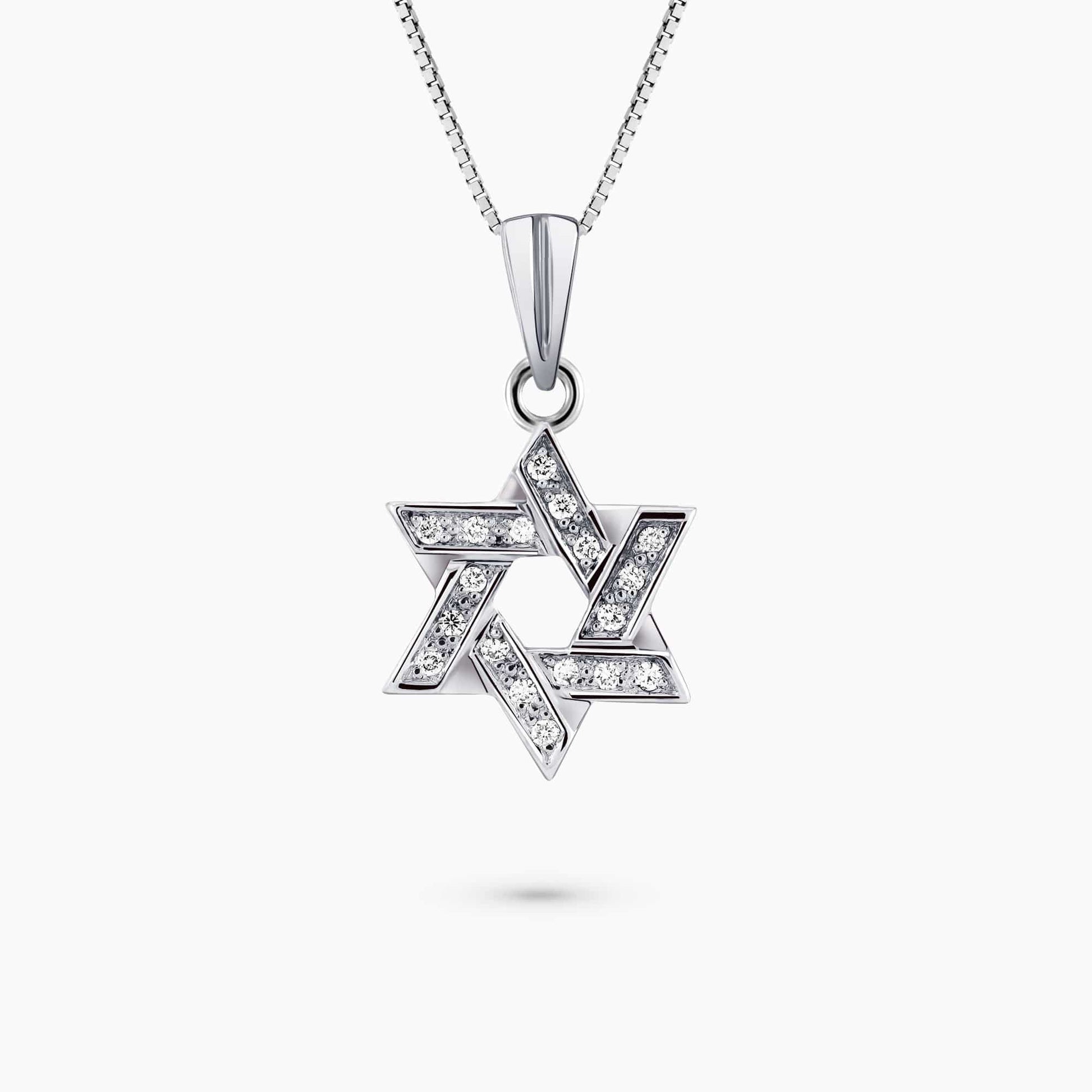 Diamond Star of David Pendant