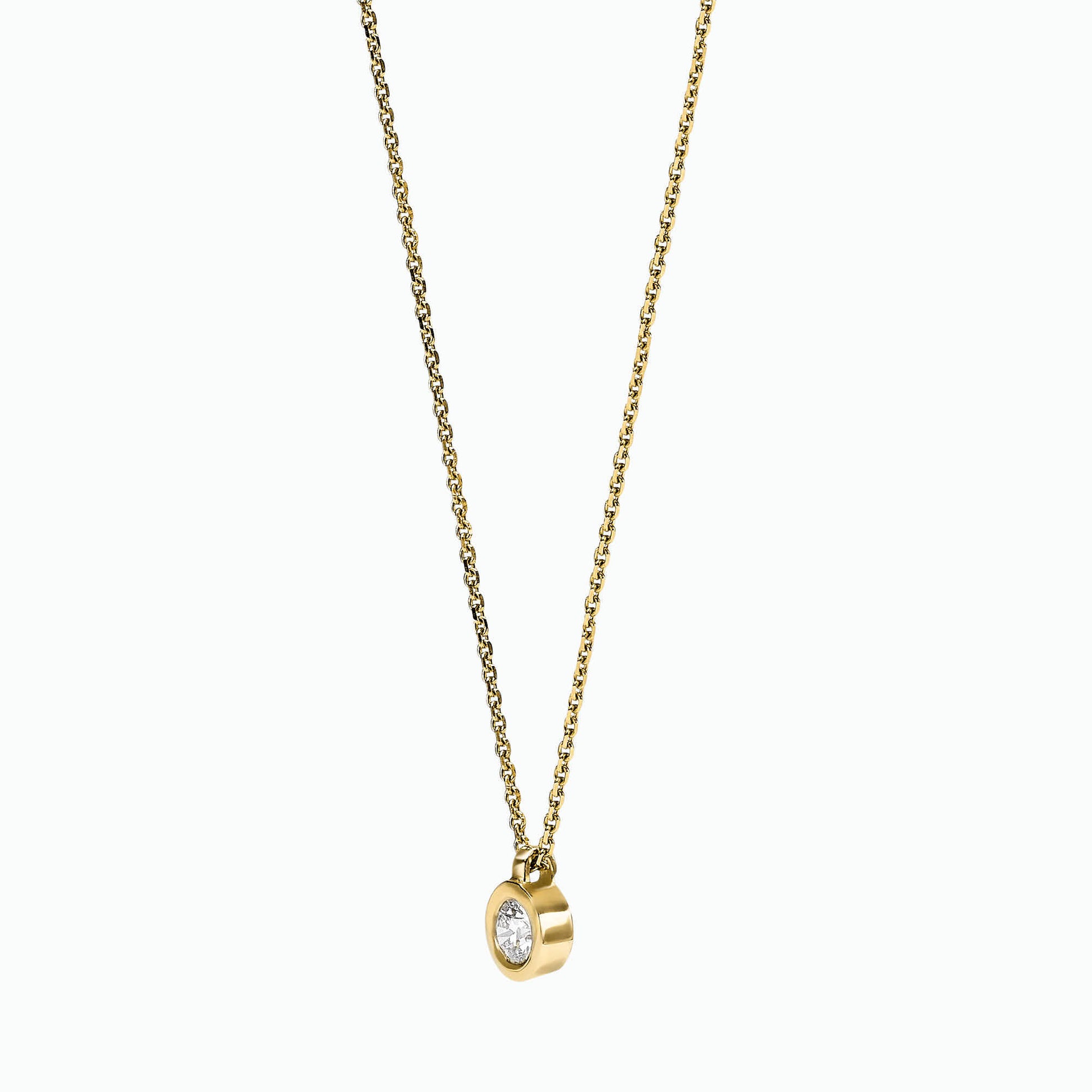 0.19Ct. Diamond mounted in a 14K Yellow Gold Pendant