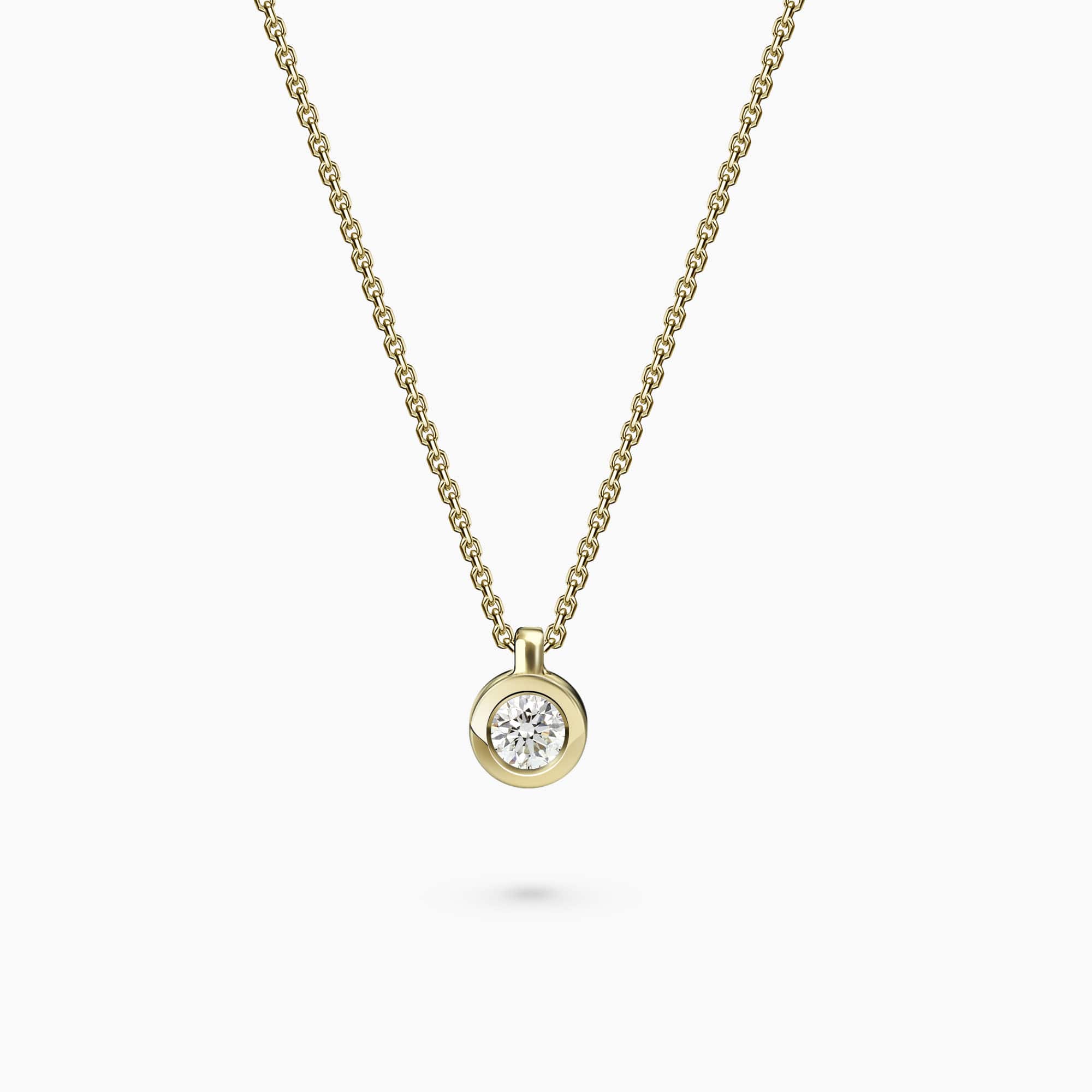 0.19Ct. Diamond mounted in a 14K Yellow Gold Pendant