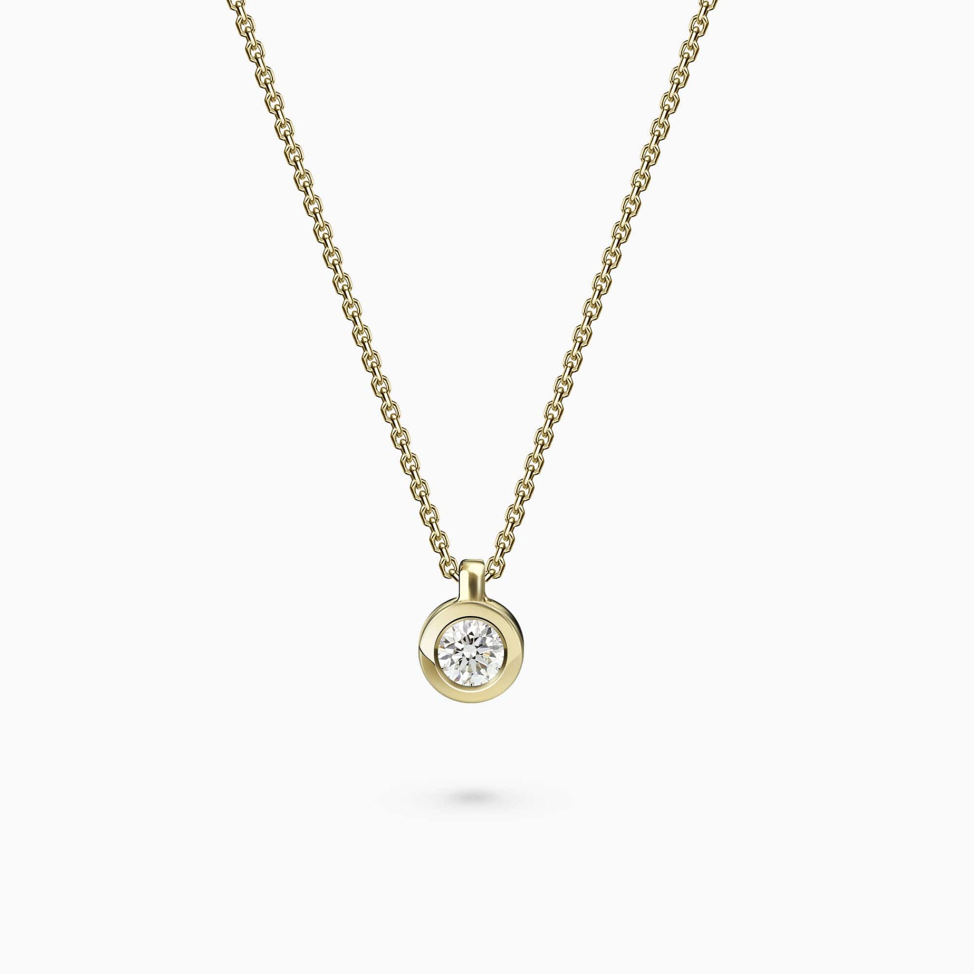 0.19Ct. Diamond mounted in a 14K Yellow Gold Pendant