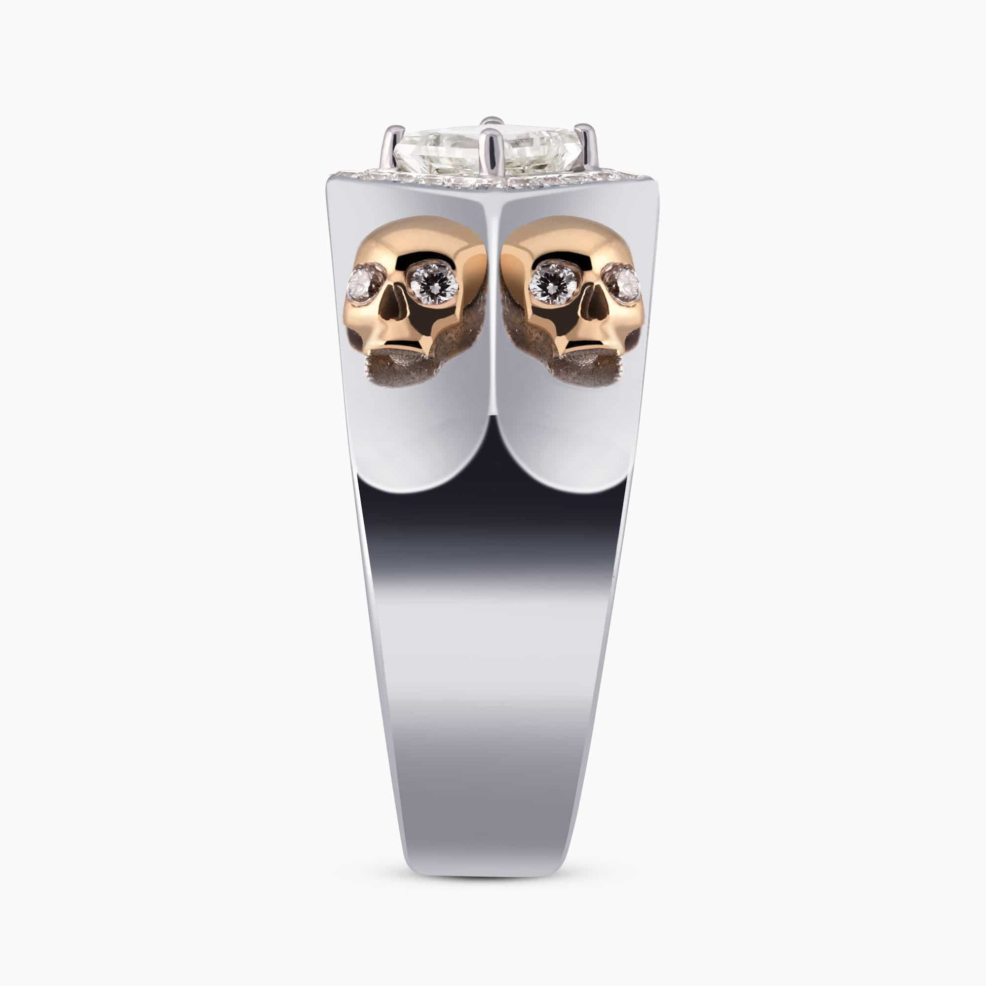 Diamond Skull Ring for Men