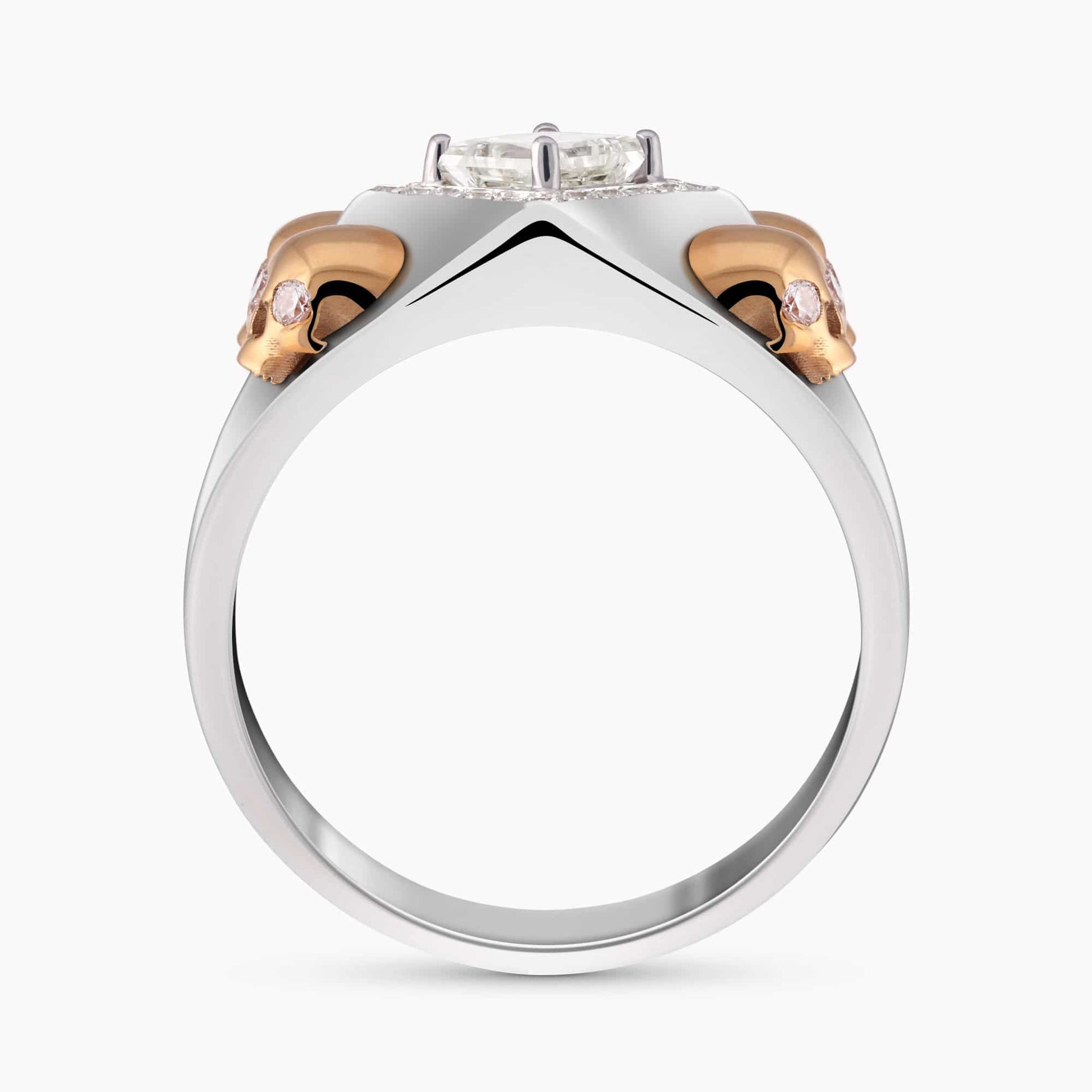 Diamond Skull Ring for Men