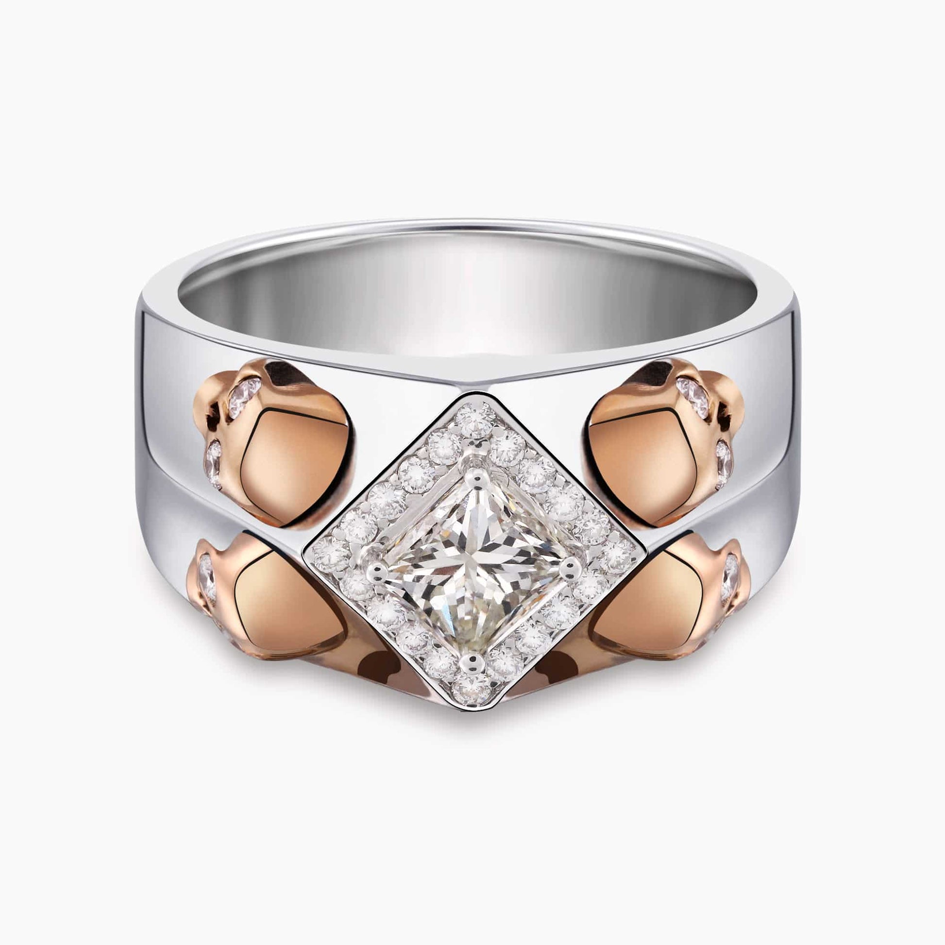 Diamond Skull Ring for Men