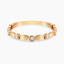 0.14Ct. Diamonds mounted in a 14K Yellow Gold Ring