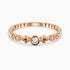 0.10Ct. Diamonds mounted in a 14K Rose Gold Ring
