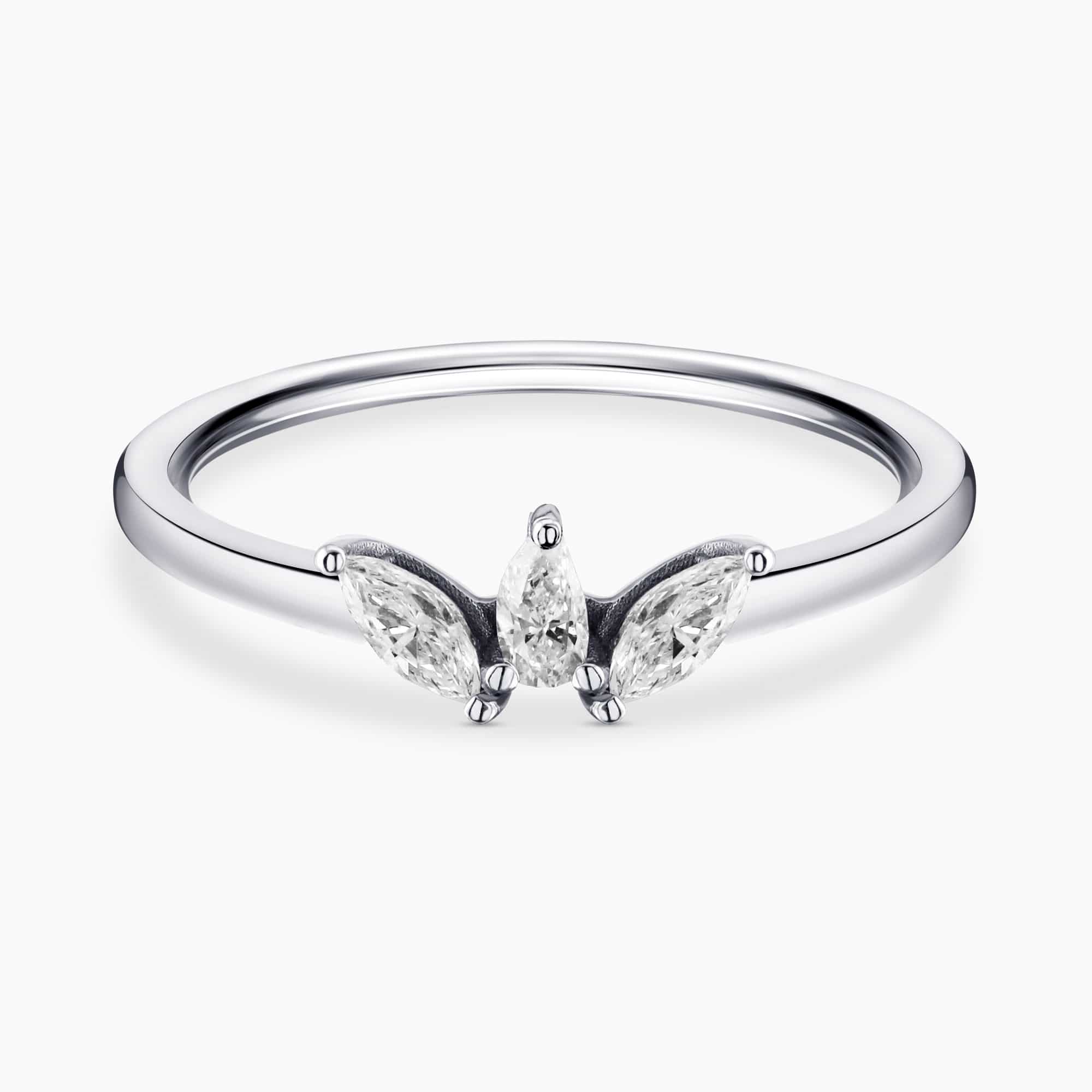 0.22Ct. Diamonds in 14K White Gold Ring