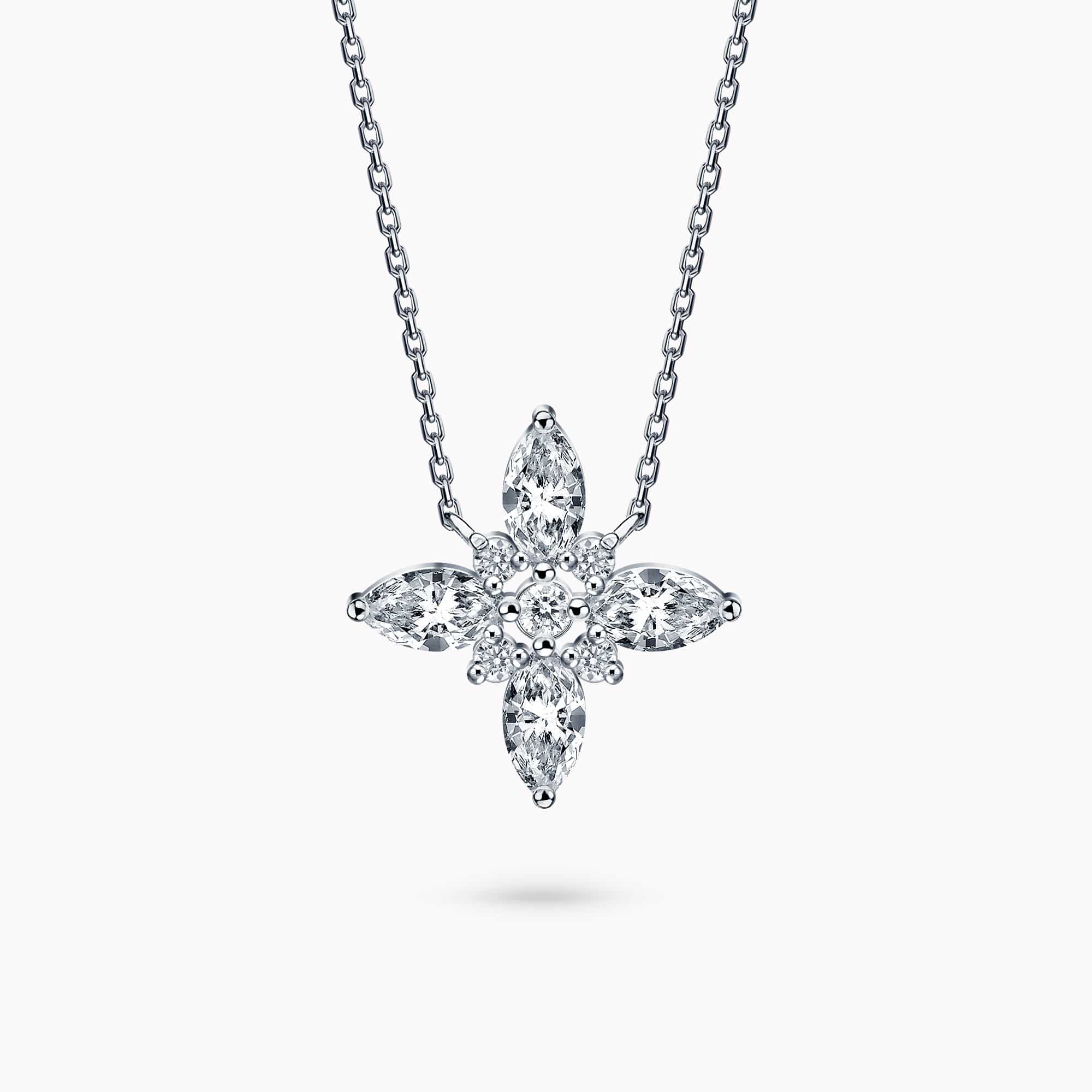 0.68Ct. (Total Weight) Marquise Cut Diamond Flower Shaped