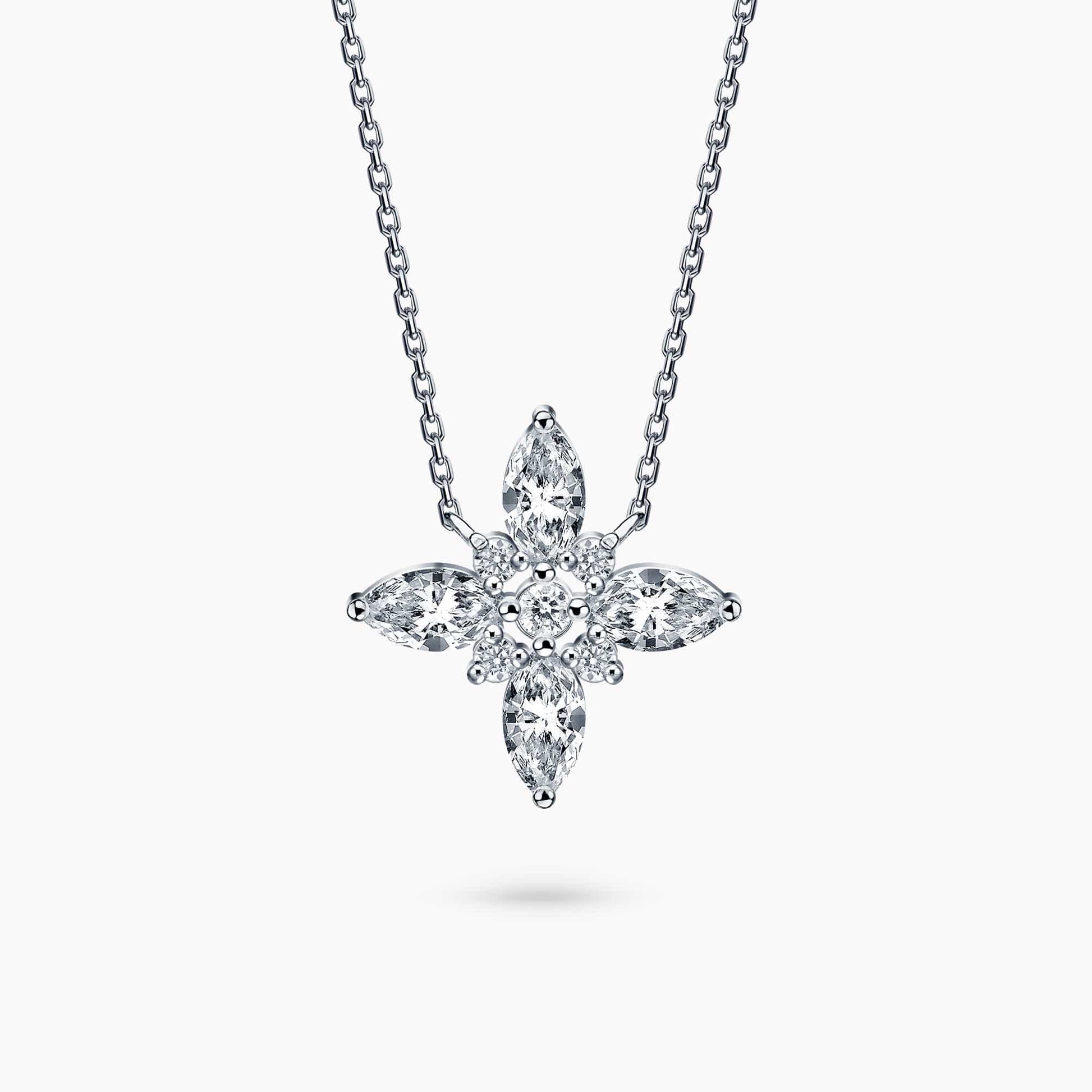 0.68Ct. (Total Weight) Marquise Cut Diamond Flower Shaped