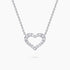 0.44Ct. Diamonds mounted in 14K White Gold Heart Design Pendant