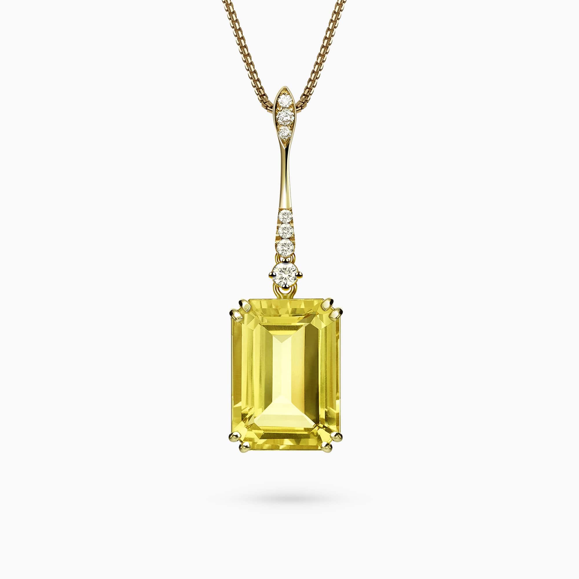 Diamond and Gem Stones Pendant