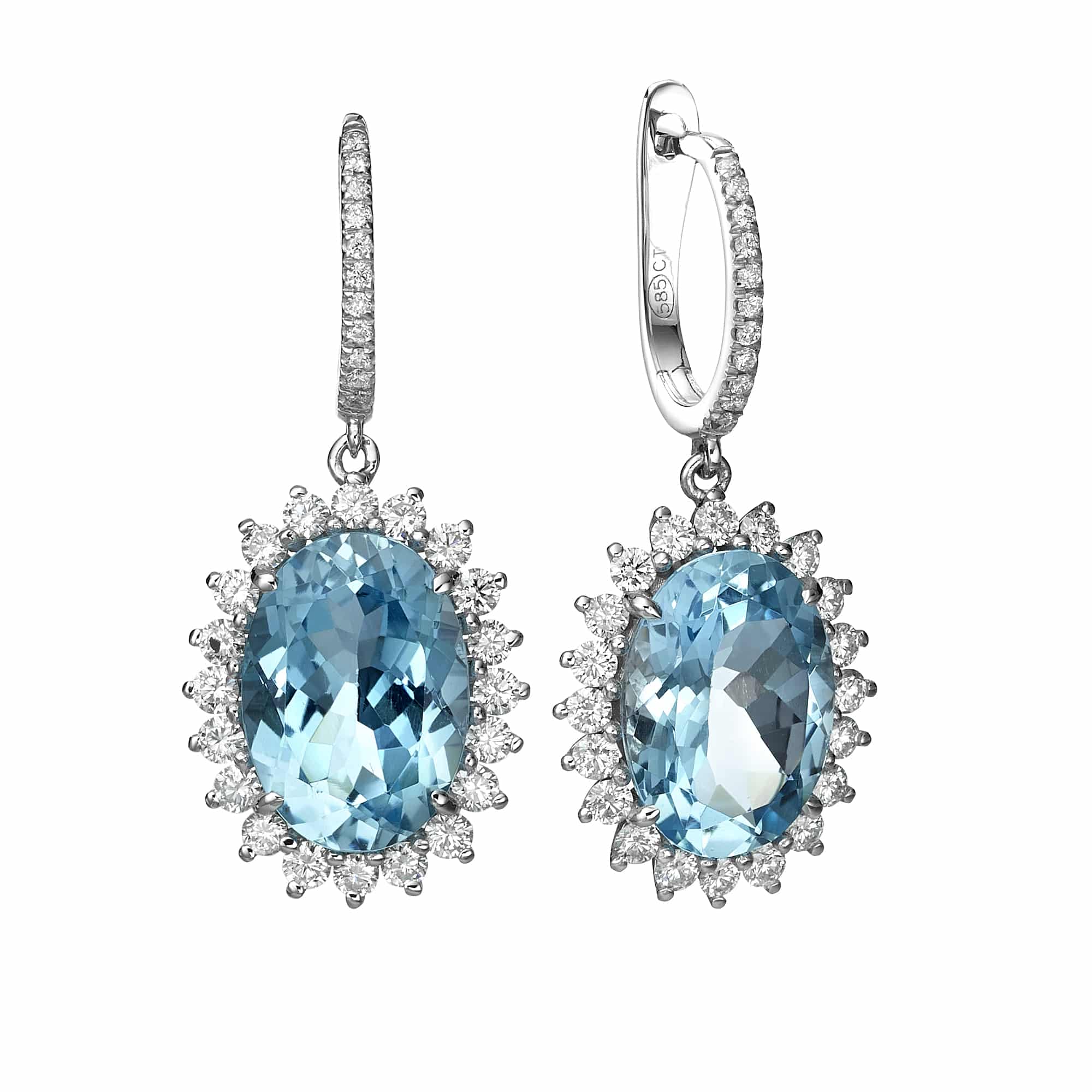 Diamond and Gem Stone Earrings