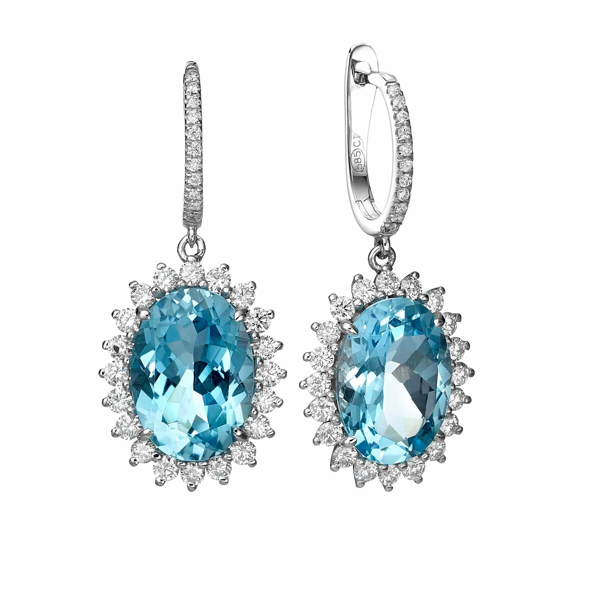 Diamond and Gem Stone Earrings