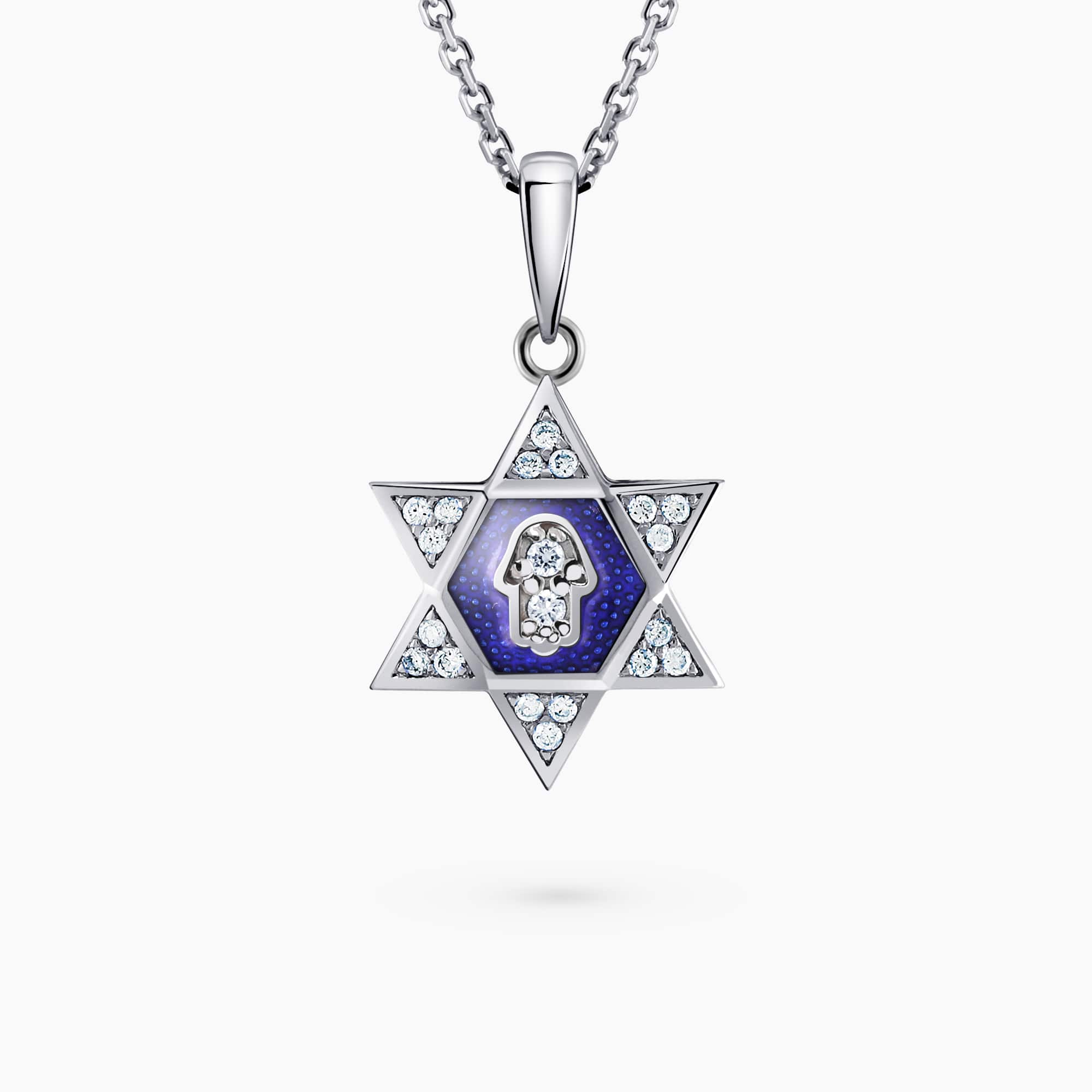 Diamond Star of David Pendant