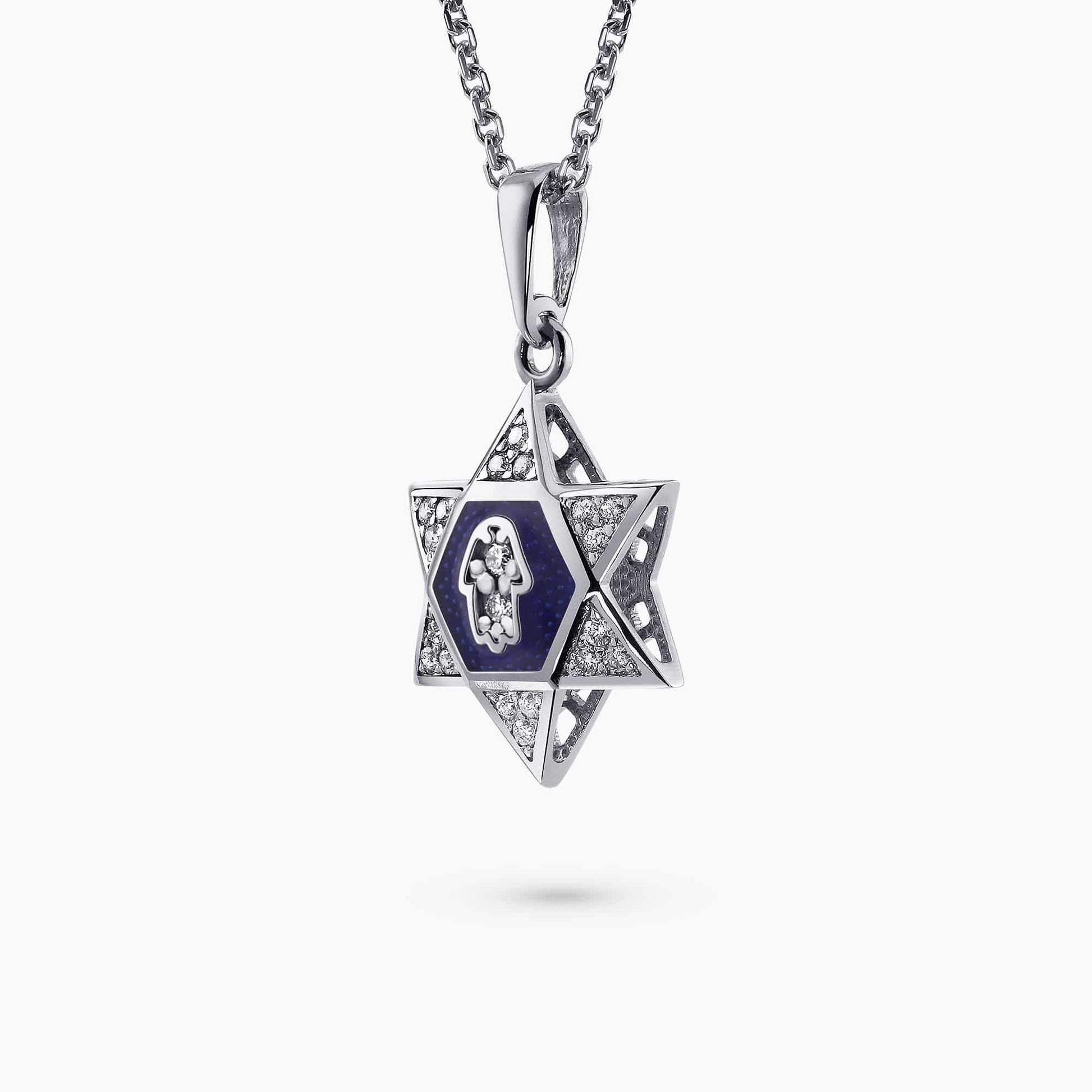 Diamond Star of David Pendant